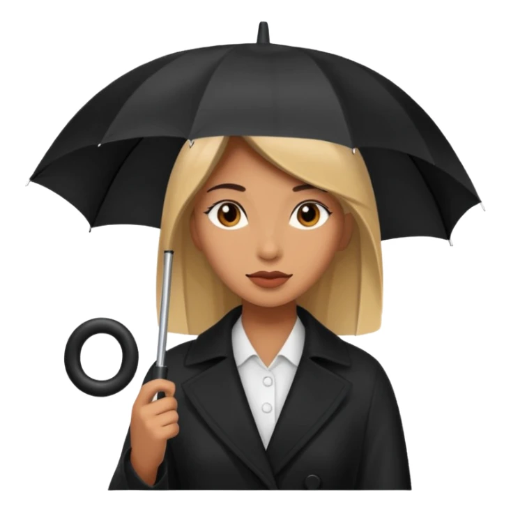 woman holding umbrella sticker