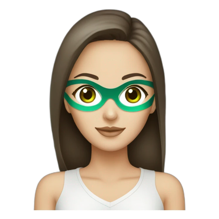 lasik eye surgery mask brunette green eyes sticker