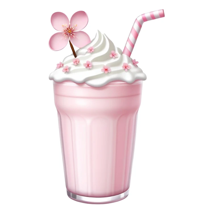 Cute Pastel pink and white Cherry Blossom Sakura Milksahe sticker