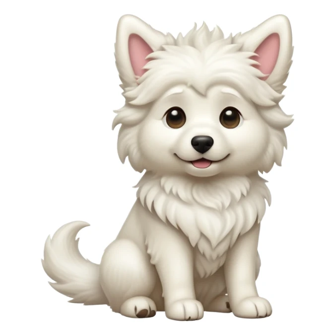 cinematic-[ram]-realistic-full-body-sitting-emoji,-tail-flicking-lazily,-head-tilted-dramatically,-curly-[white]-fur,-simplified-yet-realistic-focused-features,-highly-detailed,-glowing-with-an-almost-sarcastic-glow sticker