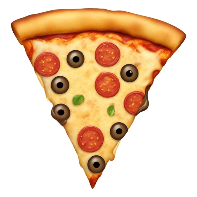 Poop emoji pizza sticker