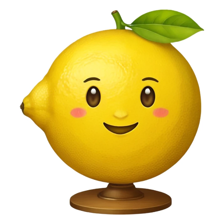 Globe in the shape of a lemon that says “7 Lemon” sticker