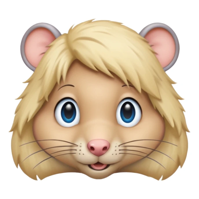 Rat with a blonde wig and blue eyes sticker