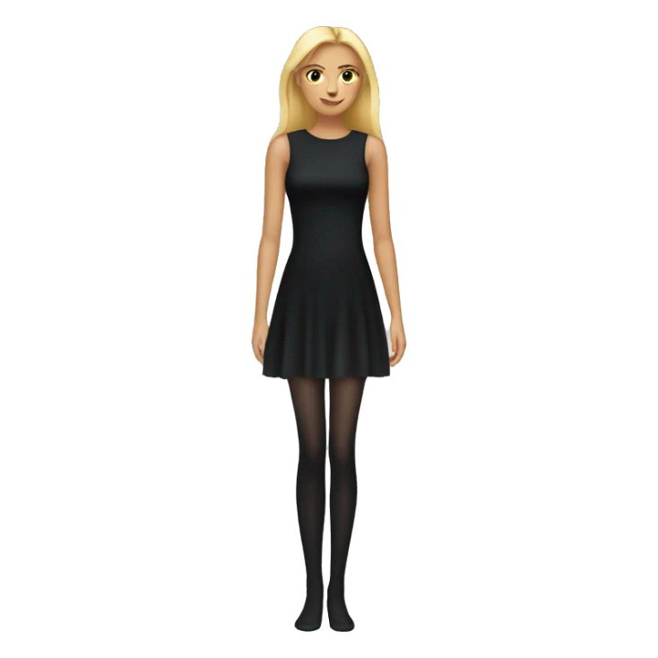 Black dress with the tights underneath  sticker