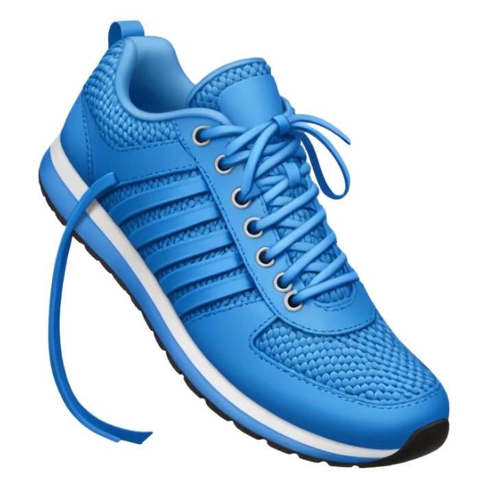 make an emoji of blue shoe laces only sticker
