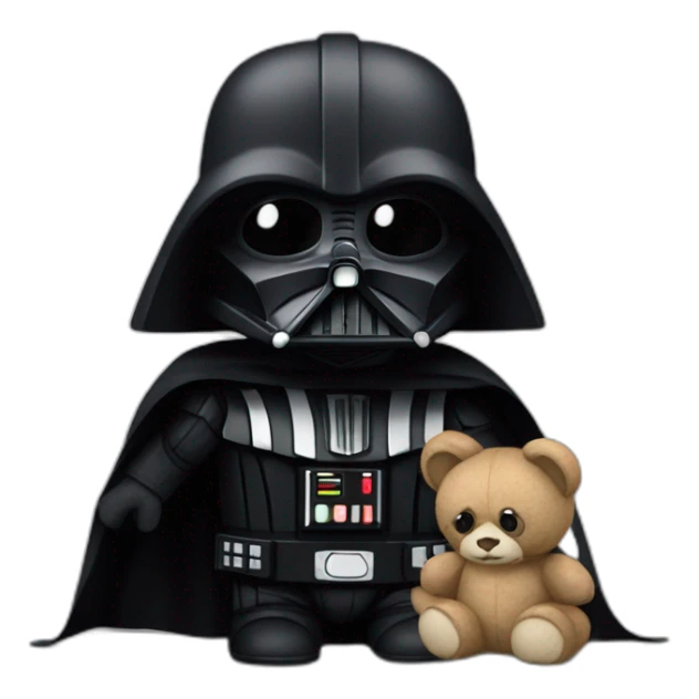 Dark Vador avec une peluche didier sticker