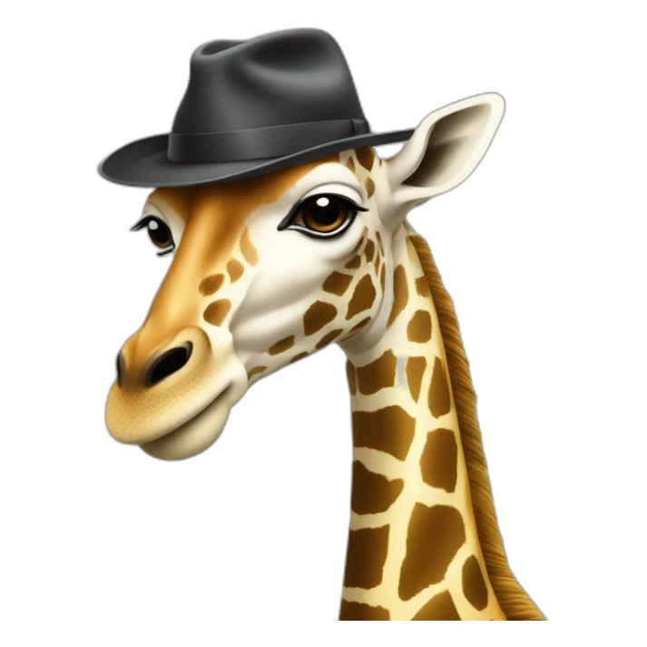 Girafe avec un chapeau chinois sur la tête sticker