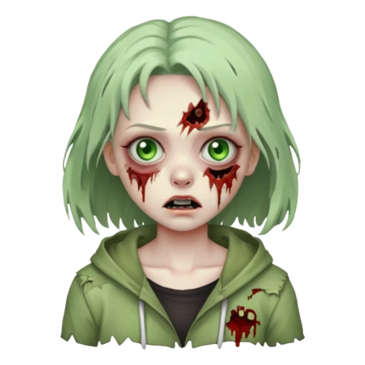 a zombie girl still cute and fine sticker