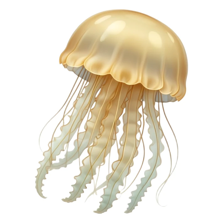 pale cream colored jellyfish with gentle bell-shaped body sticker