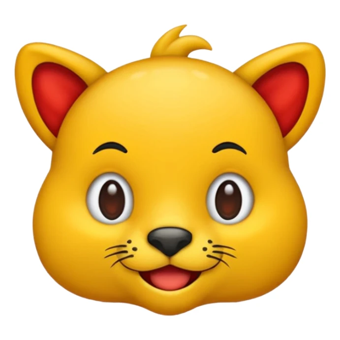 faça um emoji de uma onça com um pequeno laço vermelho sticker