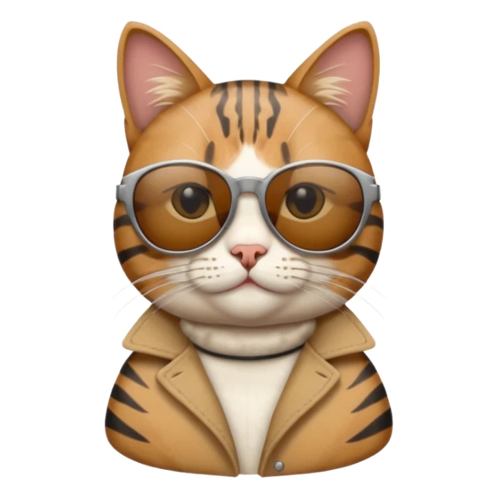 Cat wearing sunglasses sticker