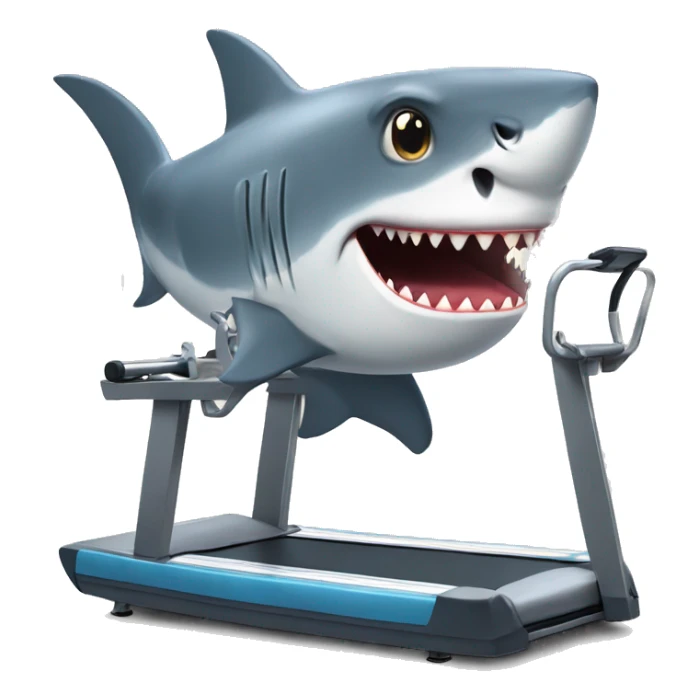 shark at the gym sticker