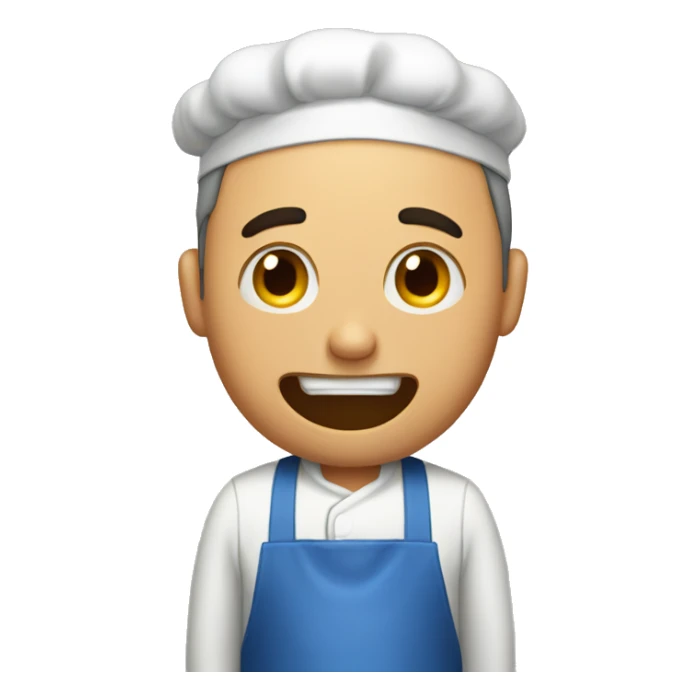 the guy in the blue apron wants to sleep sticker