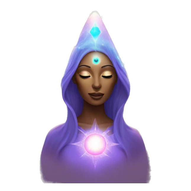 Pleiadian radiant glowing diva woman female third eye sticker