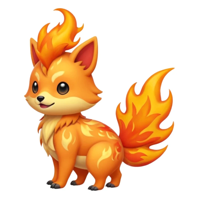 Cool cute edgy kawaii Quilava-animal-creature-hybrid full body sticker