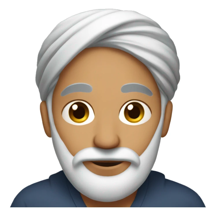 pregnant sikh man with grey hair sticker