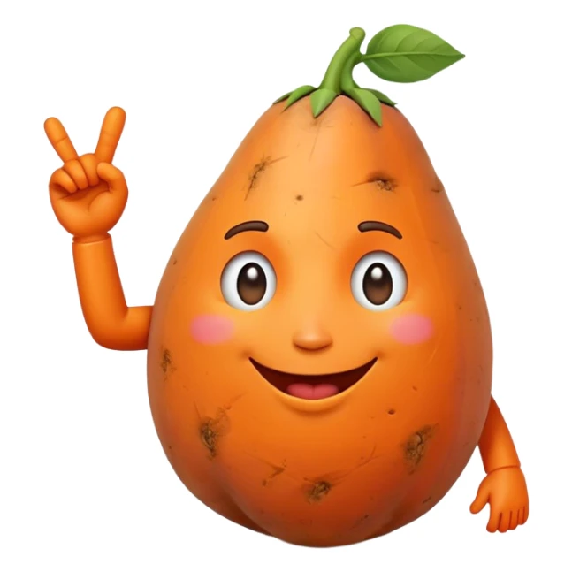 a sweet potato saying to talk to the hand  sticker