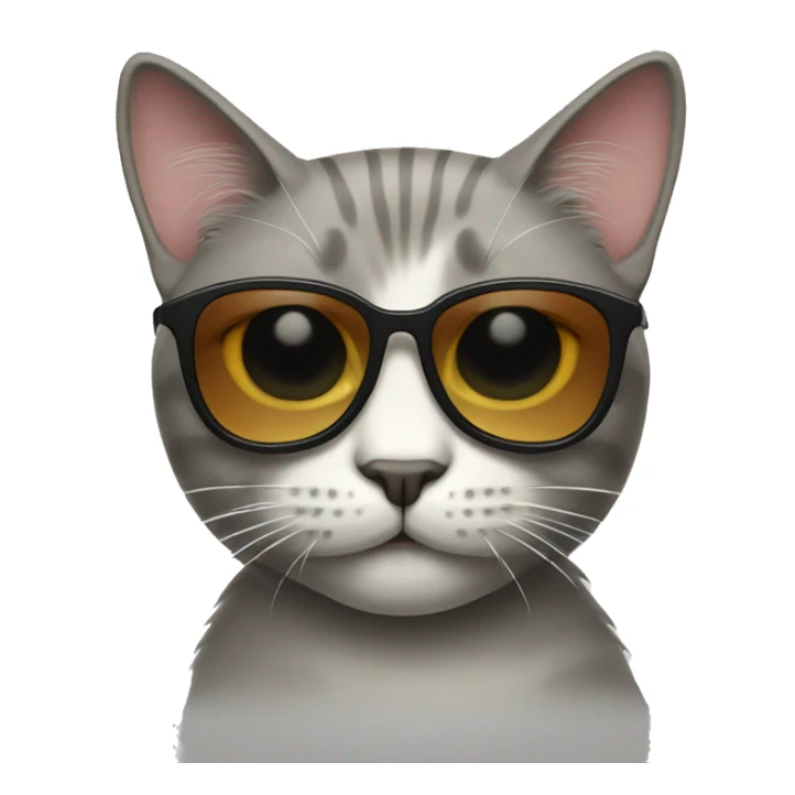 Cat with sunglasses sticker
