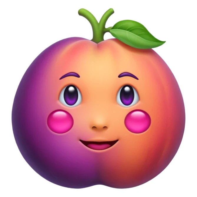 hybrid of the peach and eggplant emoji sticker
