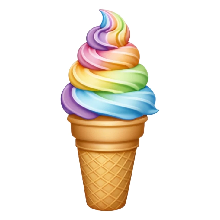 Ice Cream Rainbow Swirl Soft Serve sticker