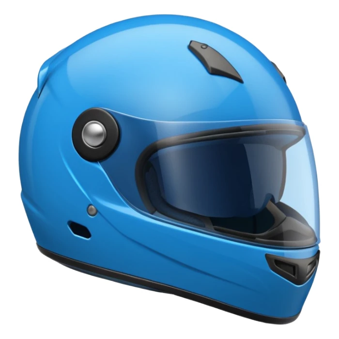 emoji capacete de moto azul sticker