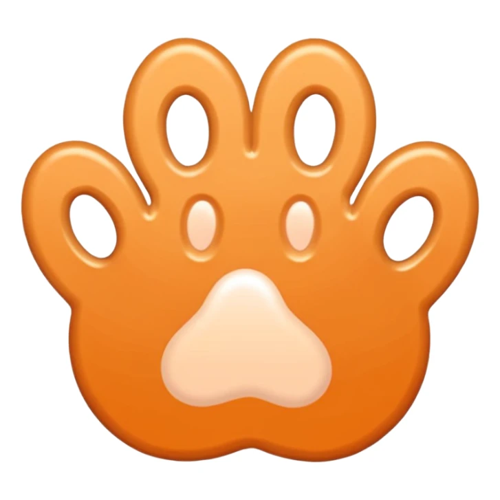 a very light pale pastel orange #FFDBBB pawprint sticker