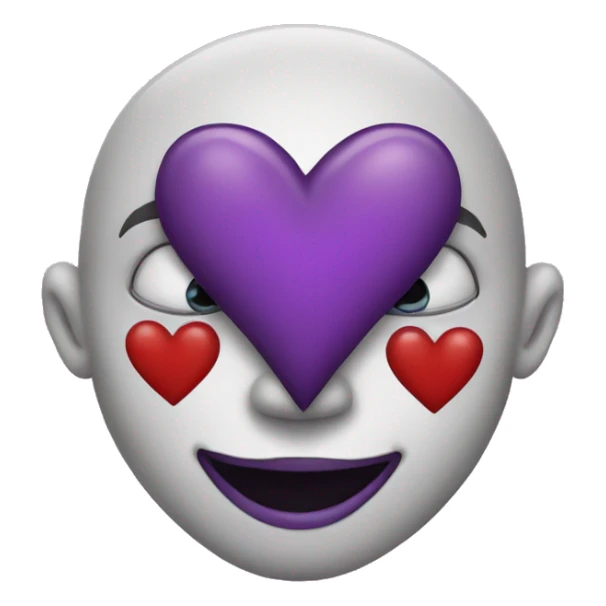 art the clown holding a purple heart sticker