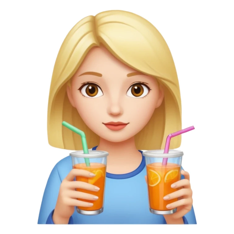 girl with drink  sticker