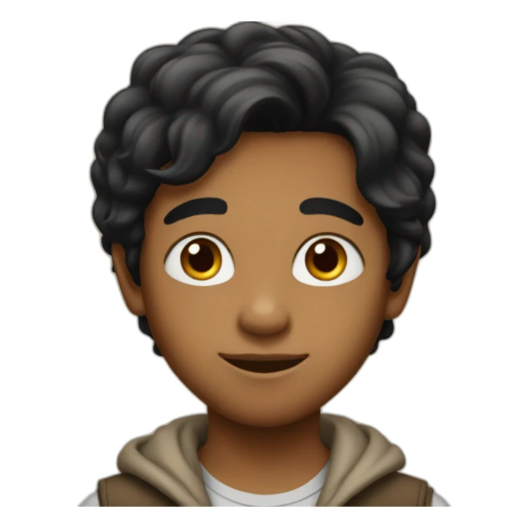 Indianboy with black hair sticker