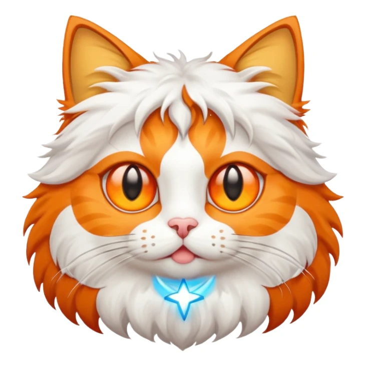 Un gato con ojos de estrella sticker