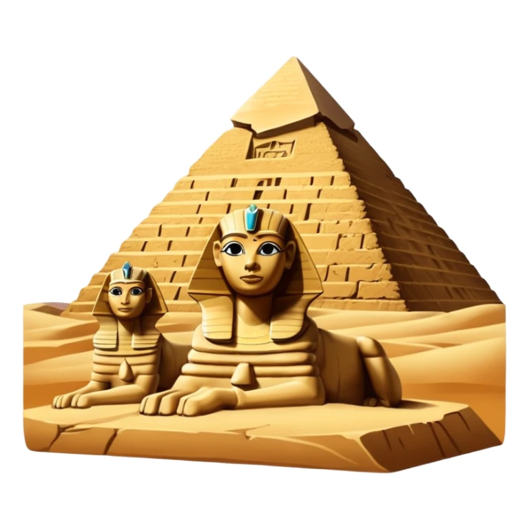 egypt pyramid and sphinx sticker
