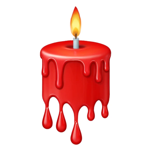 :candle404: → Dripping candle shaped like “404” sticker