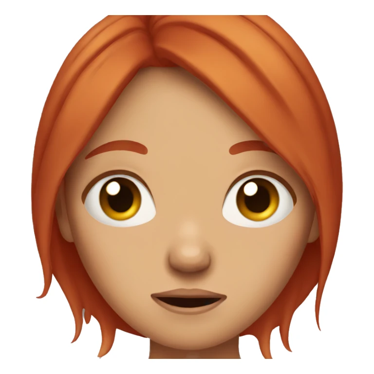 Crying red hair girl sticker