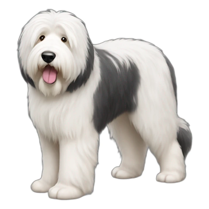 Dog old english sheepdog full-height sticker
