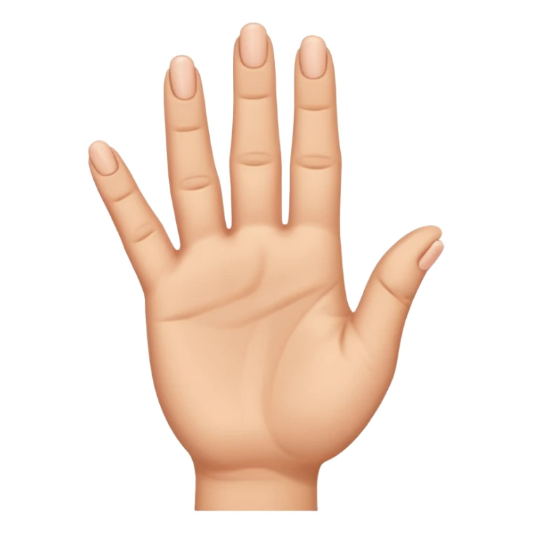 Little finger up and all the others are down with the thumb holding them. sticker