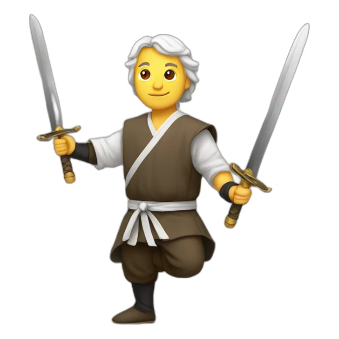 man practicing historical European martial arts with a sword sticker