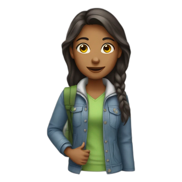 Geography student girl sticker