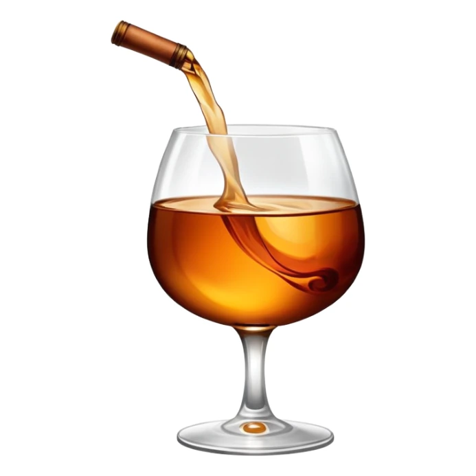 glass of cognac in a garden sticker
