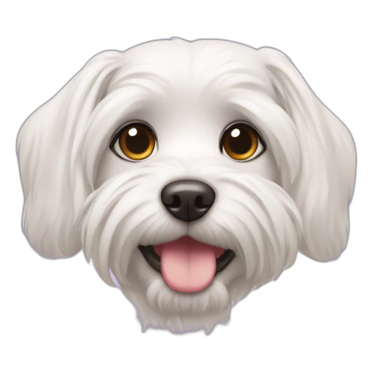  dog Maltese Face with a few hearts around her head sticker