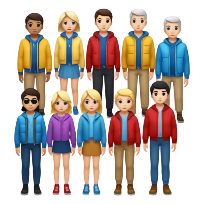 many people with full body effected by light sticker