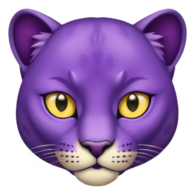Purple Panther face turned to the slight right sticker