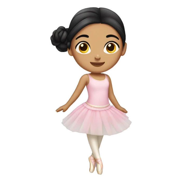 Ballerina Mexican girl with black hair in a bun  sticker