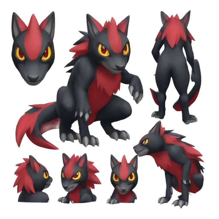 Nargacuga-Litten-Zoroark full body sticker