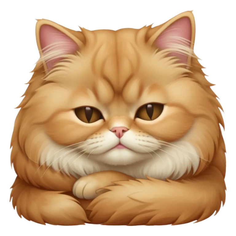 strawberry blonde persian cat sleeping with eyes closed sticker