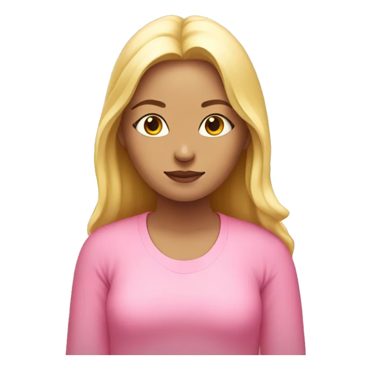 blonde girl in meditation in pink clothes sticker