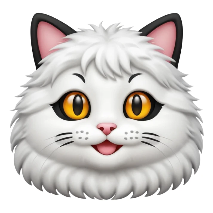 create me an emoji that is a cat that is black and white sticker