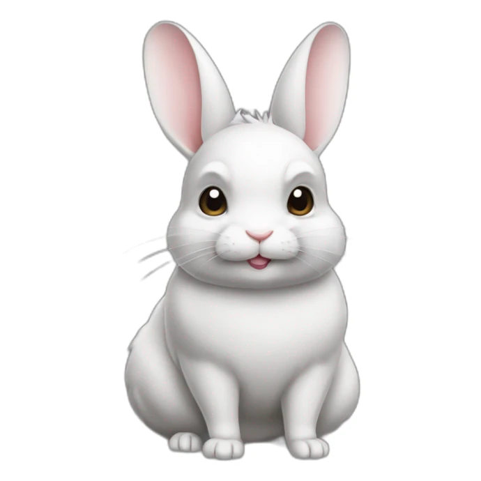 Chinchilla sui le dos d'un lapin sticker