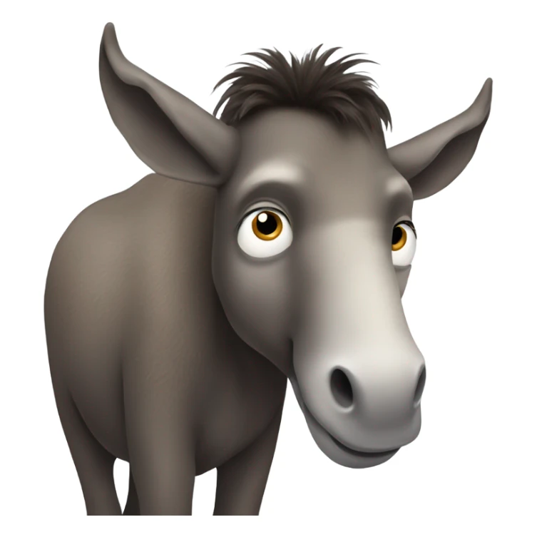 Mammoth Jackstock donkey with dark brown hair sticker