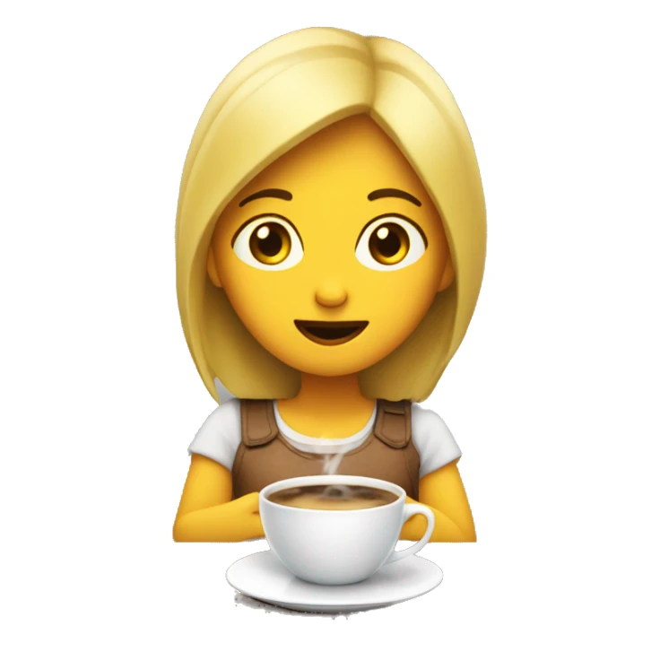 Chica viendo vídeo tomando café  sticker