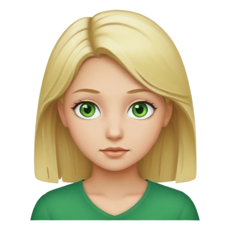 Girl blonde Green eyes sticker